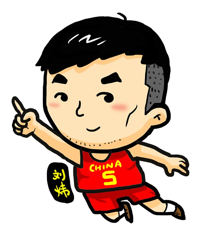漫画中国男篮队员 q版奇趣可爱为亚锦赛助力_高清图集