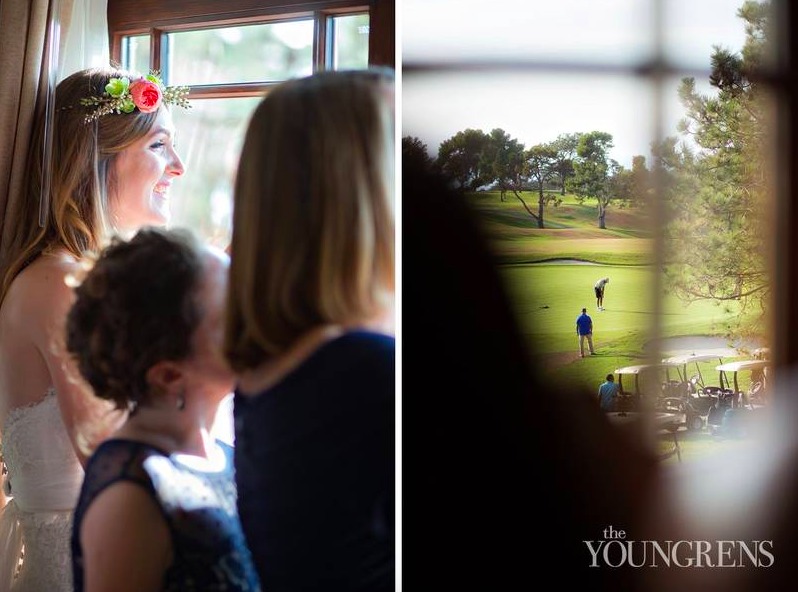 奥巴马手持高尔夫球帽,面向镜头和新人的方向潇洒挥动,脸上带着满足而友好的笑容,背景是广阔的蓝天绿地。