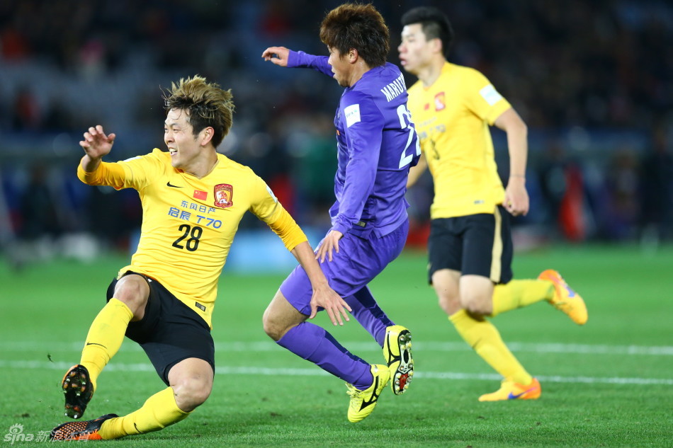 2015年12月20日，2015世俱杯季军争夺战，广州恒大1-2不敌广岛三箭。