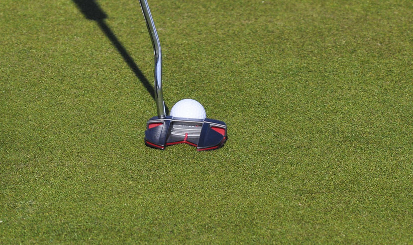 托尼-弗诺的推杆在果岭上即将推击，凝聚全场目光