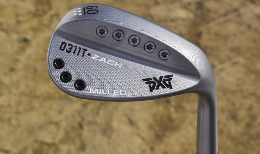 扎克-约翰逊在果岭边精心打磨他的PXG挖起杆杆面