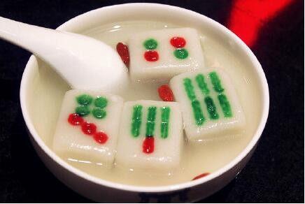 元宵节网友晒麻将汤圆