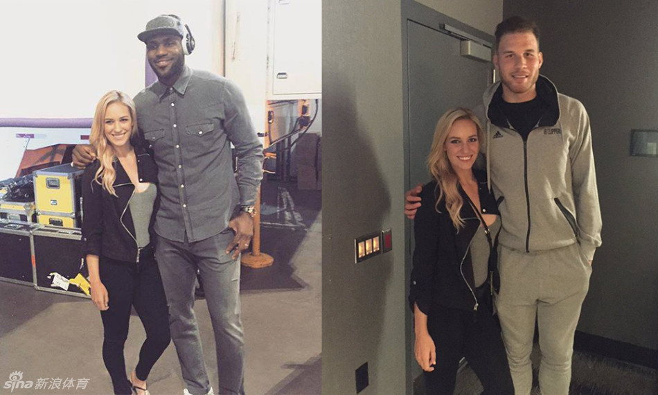 佩琪与两位篮球巨星谈笑风生，场合轻松愉快，彰显其社交场合的自信与大方