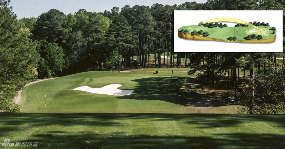 林间球道，球道在茂密的松林间延伸，开球线路狭窄，要求球员必须拿出精准而自信的一击。