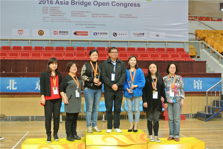 5 / 8 2016亚洲桥牌公开赛19日在北京地坛体育馆决出了7个项目的冠军