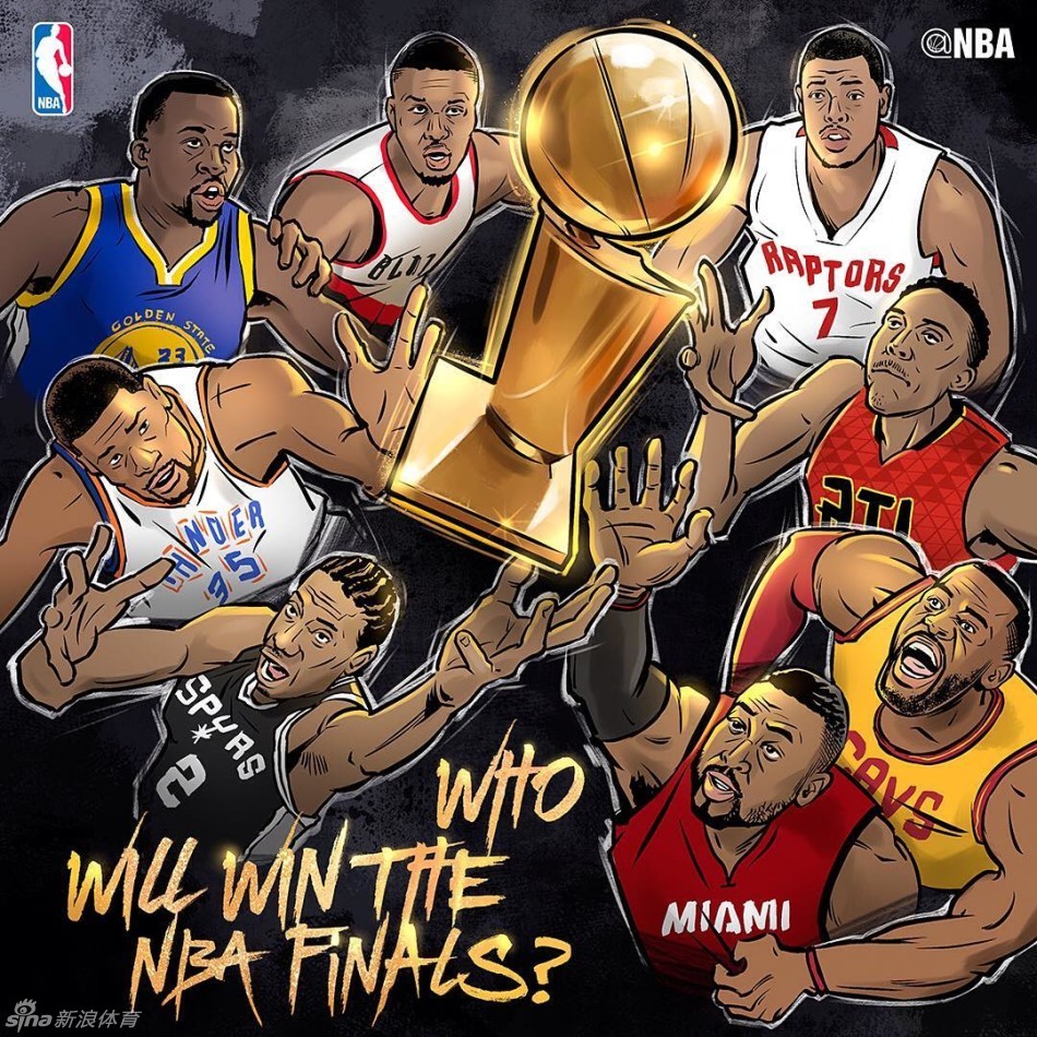 NBA季后赛炫酷漫画