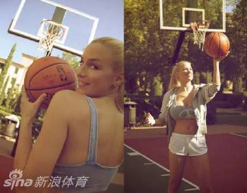 德国女乔丹抱球秀丰满身材_新浪图片