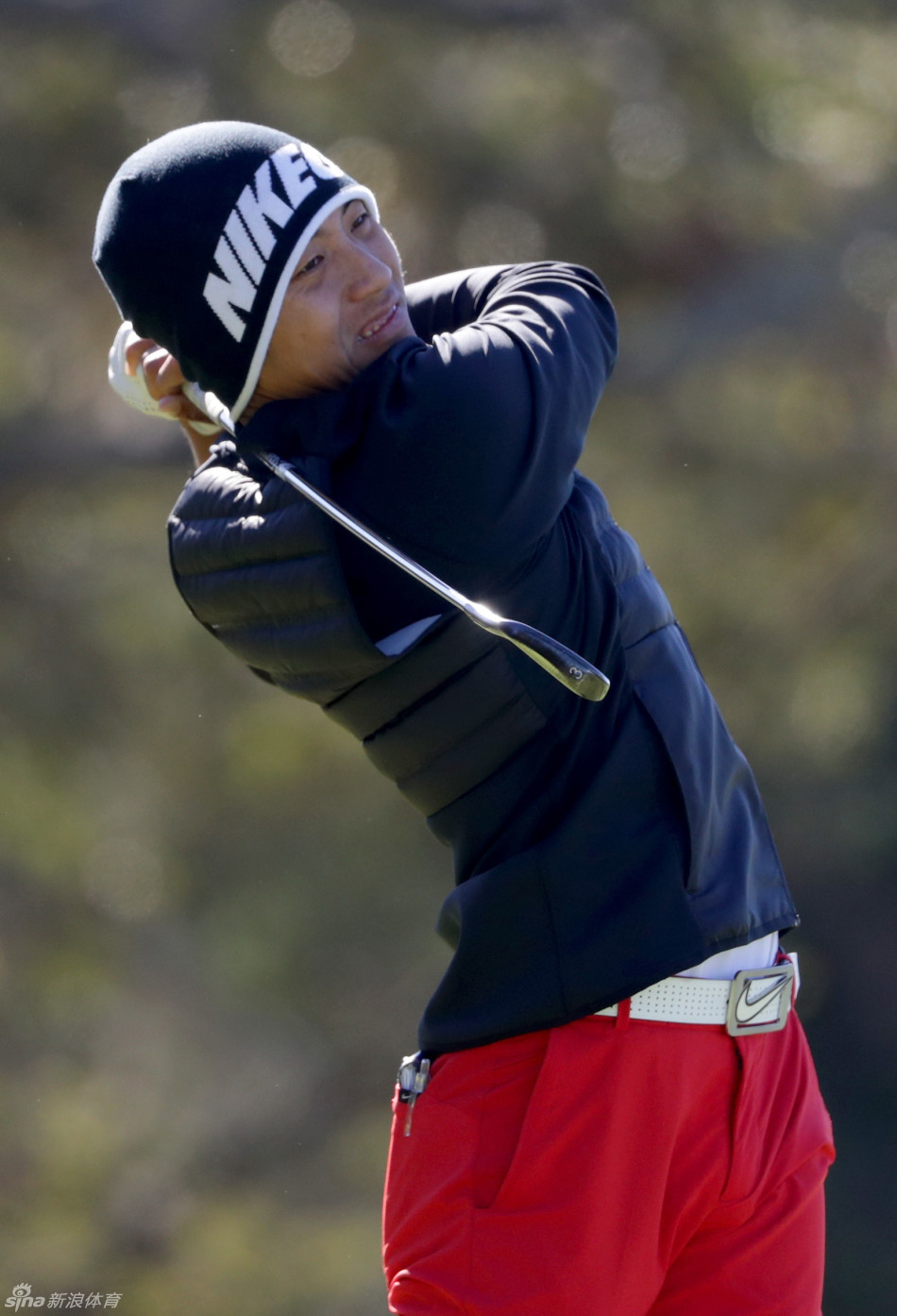 潘政琮在赛后接受采访，脸上带着微笑却难掩一丝失落