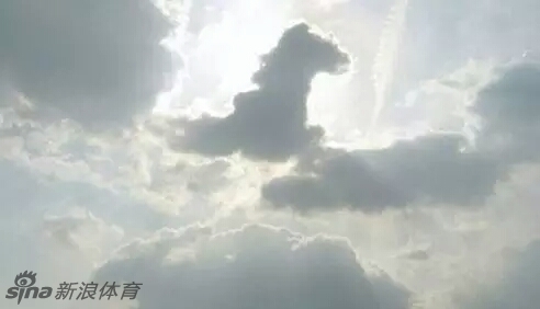 云彩就像熟知骏马模样的知音,不经意间就演化成了匹匹马儿的形状,或