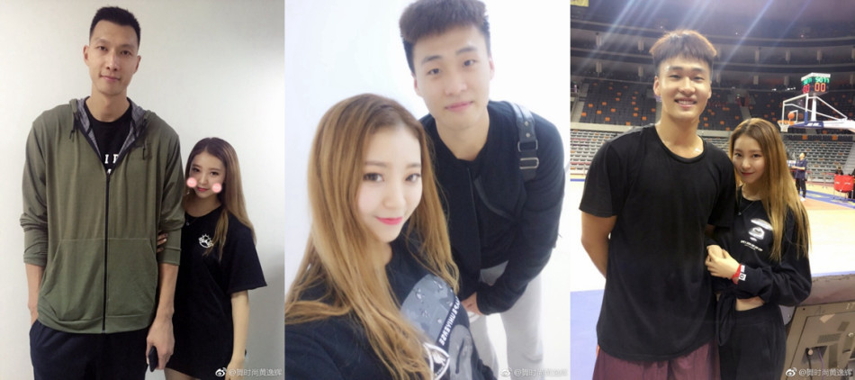 黄逸辉依偎在易建联身旁,巨大的身高差下她笑靥如花,眼中满是对老大哥的崇拜与亲切,画面温馨动人。