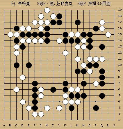 辜梓豪3.5目负芝野虎丸.图为动图棋谱.