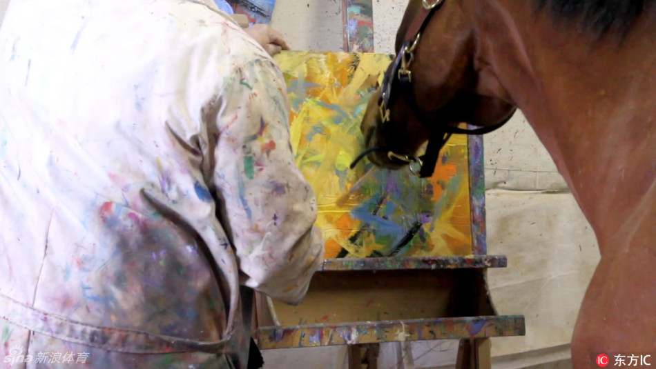 快成精了！冠军赛马伤退 叼起画笔成网红(组图)