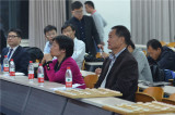 棋牌中心党委书记杨俊安与棋后谢军出席