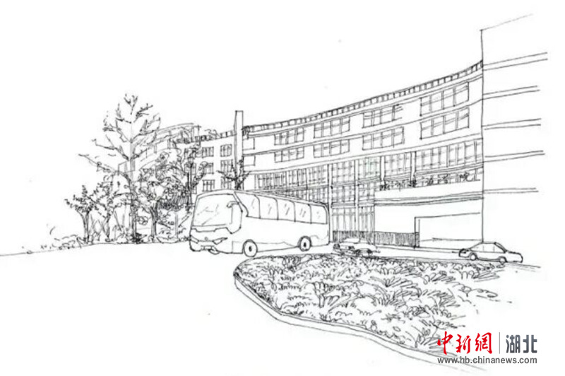 大二女生手绘武昌理工学院校园建筑受称赞