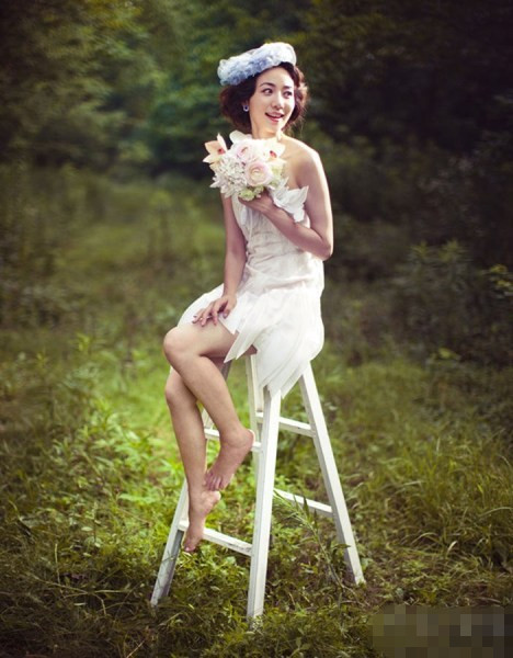 韩雪婚纱照片图片_韩雪穿婚纱的照片(2)