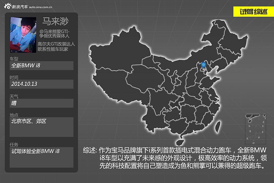 i上未来 新浪试驾全新宝马i8高清图片