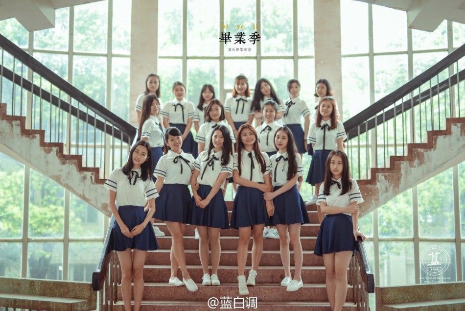长沙理工大学妹子毕业照:金村姑娘们好文艺