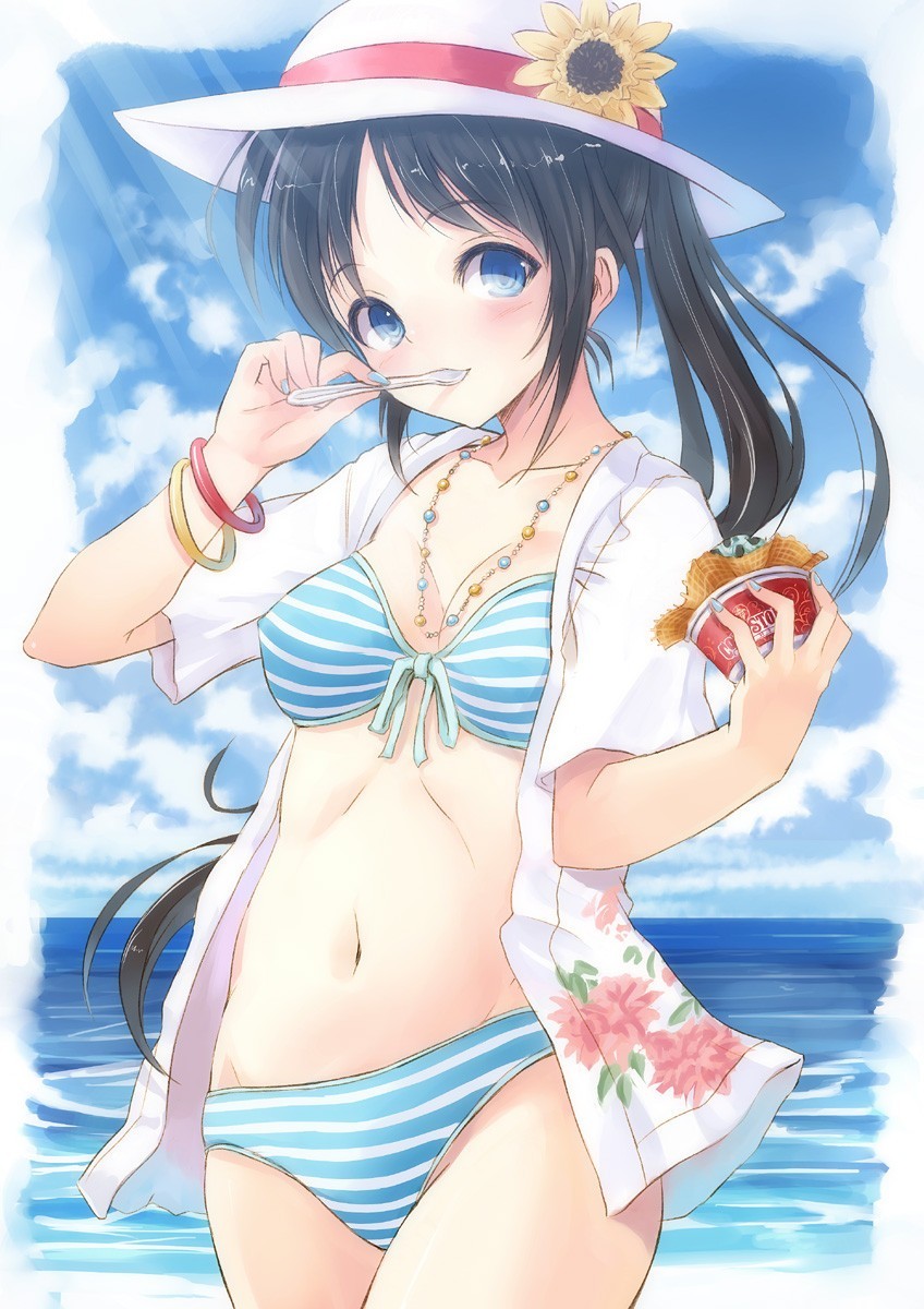 沙滩泳装比基尼——二次元比基尼美少女图集