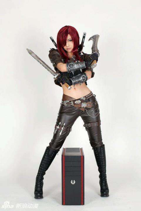 tasha lol卡特琳娜cos,超凡魅力无敌霸气 点击查看更多cosplay高清图片
