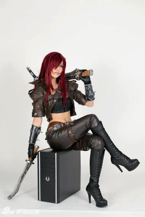 tasha lol卡特琳娜cos,超凡魅力无敌霸气 点击查看更多cosplay高清图片