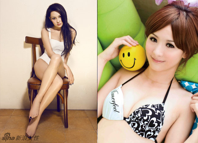 性感张馨予PK女神安心亚 双倍的性感冲击