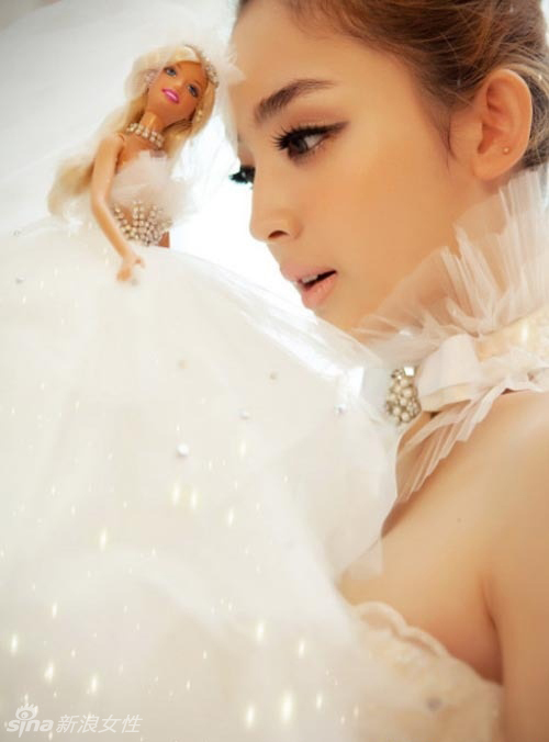 北电最美考生古力娜扎的婚纱大片