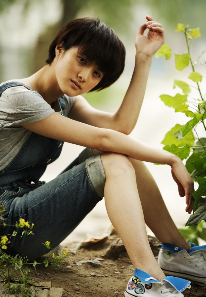 隋俊波清爽短发如绿色天使