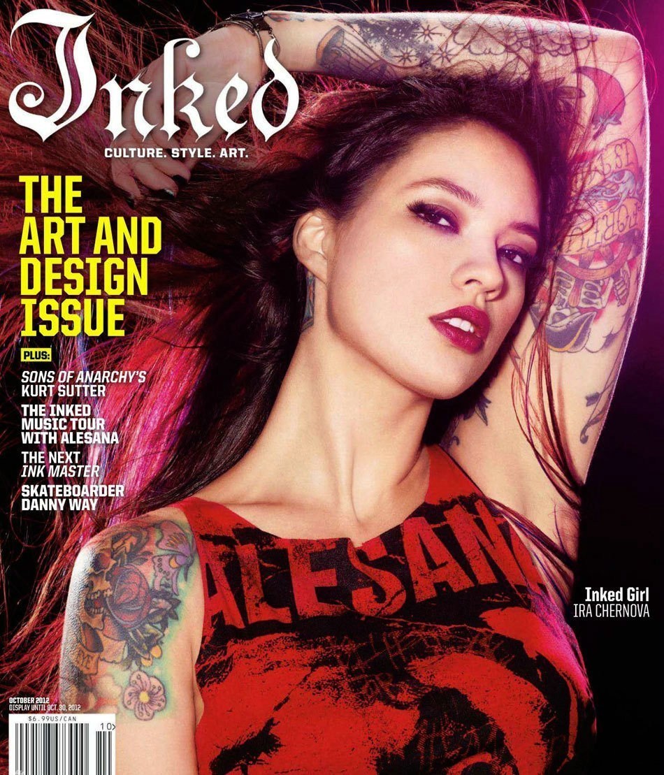 俄罗斯纹身美女半裸照 性感写真大片