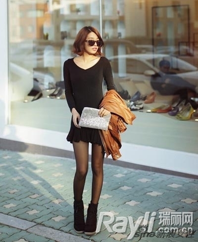 学李小璐穿衣 少女味混搭微性感