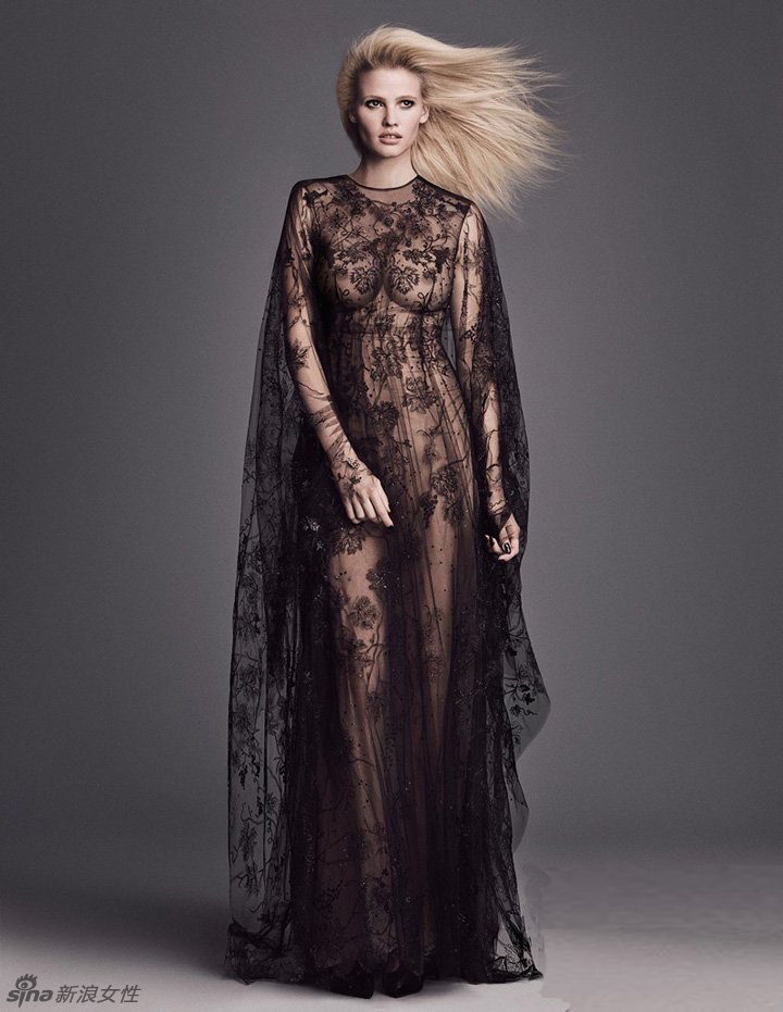 顶级超模Lara登杂志封面 蕾丝透视无限性感