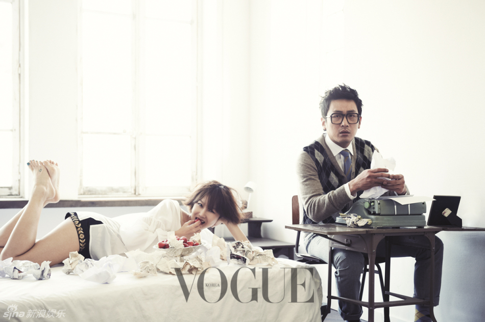 河正宇孔孝真杂志voguekorea2012年2月号loveisreal