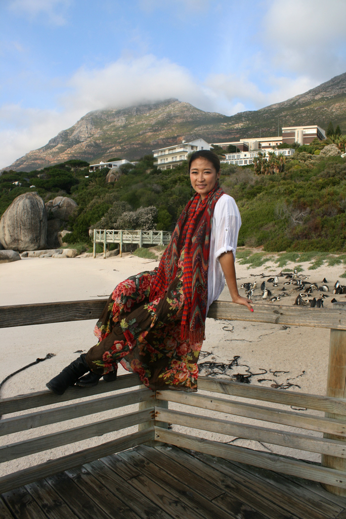 管虎梁静仙境之旅 好望角激情牵手玩跳跃