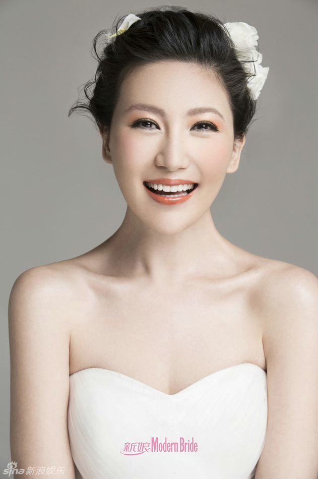 刘梓妍橘色甜美妆容