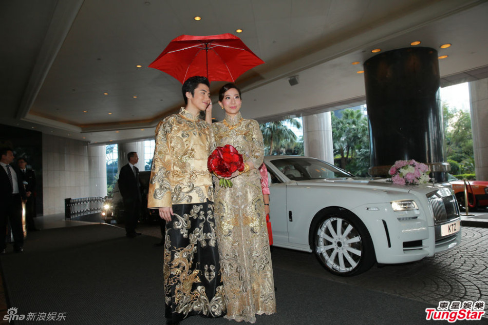 组图:甄子丹小姨子嫁百亿豪门新郎中式装迎亲