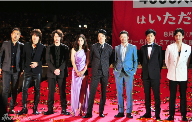 《鲁邦三世》昨日举办活动,小栗旬,玉山铁二,绫野刚,黑木明纱,言承旭
