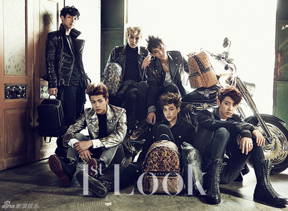 组图:韩团EXO拍写真 变酷感十足机车少年