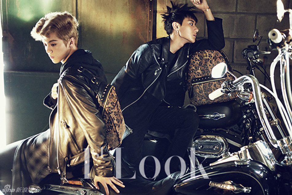 组图:韩团EXO拍写真 变酷感十足机车少年