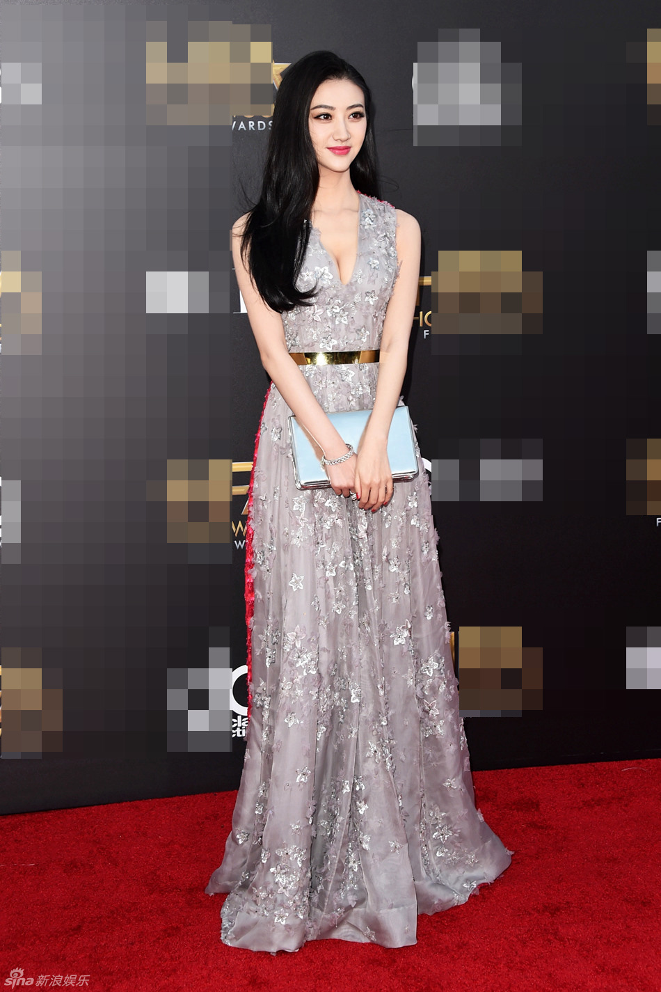 组图:景甜初登好莱坞深v礼服大秀事业线_高清图集
