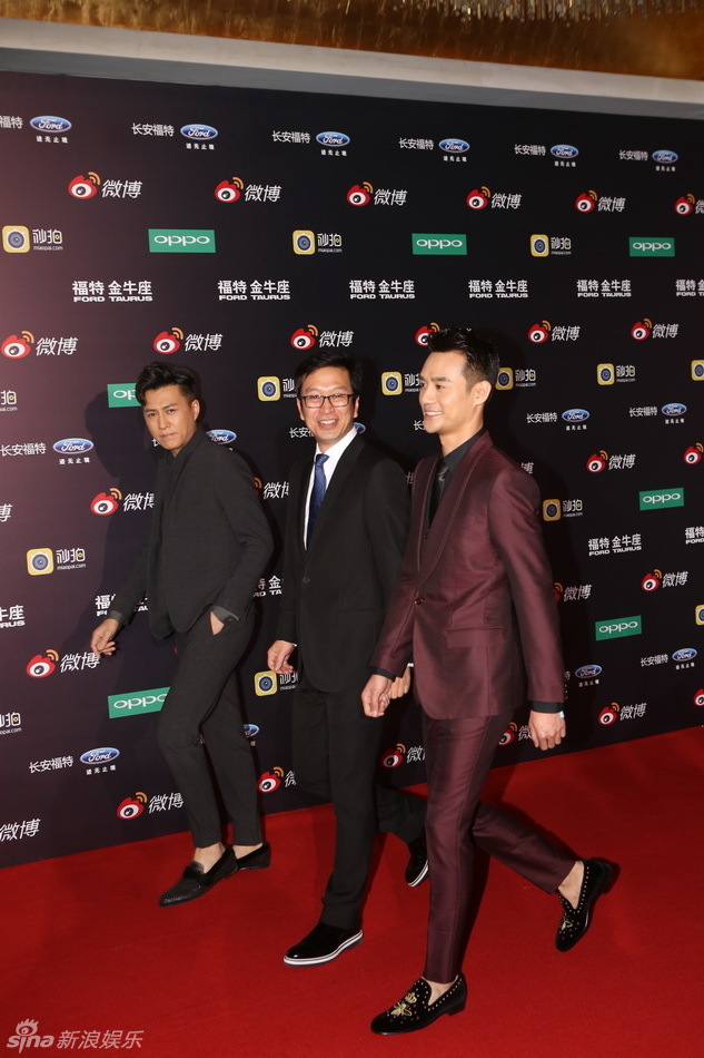 2015新浪微博之夜红毯 侯洪亮靳东王凯风度翩