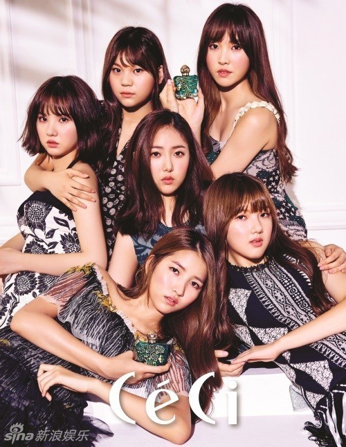 1 3 新浪娱乐讯 韩国女子组合gfriend近日携手时装杂志,为某品牌