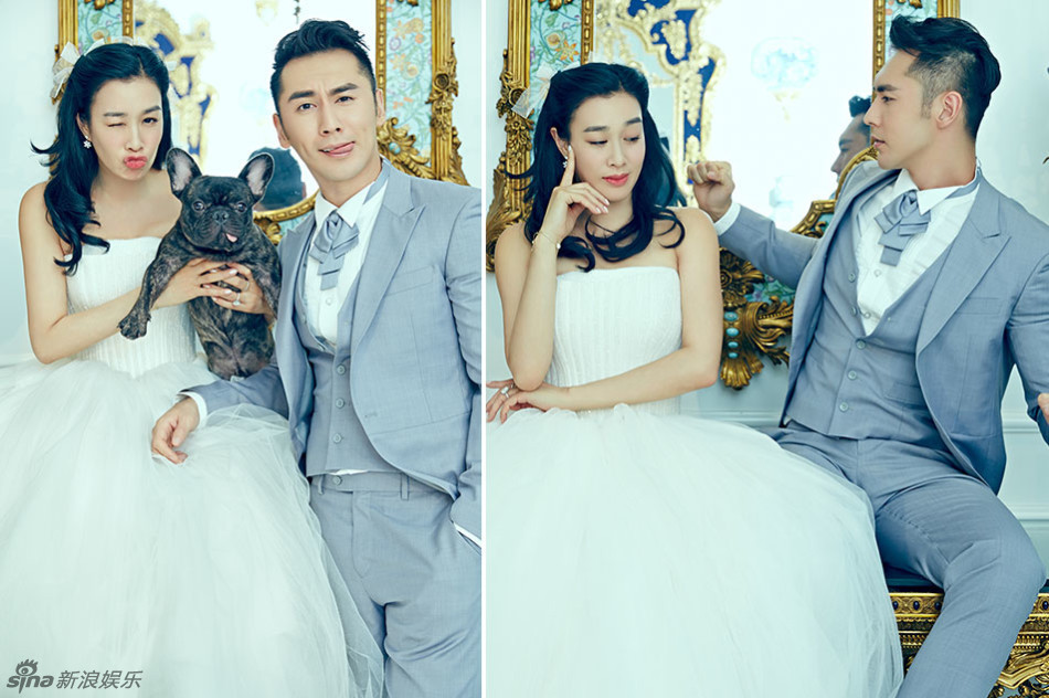 钟丽缇张伦硕浪漫婚纱照亲吻互撩超甜蜜 11月8日北京大婚