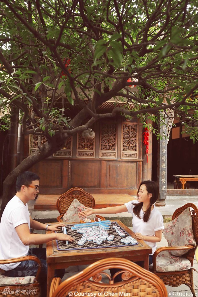 麻将婚纱照_麻将发财图片(2)