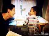 孙悦老公辅导儿子