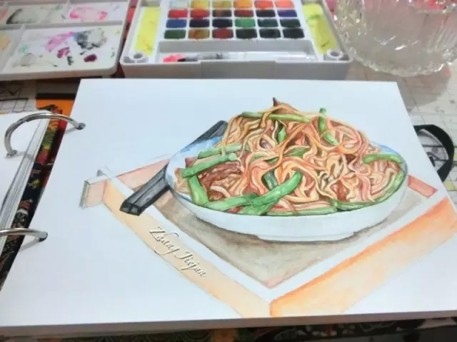 太原女孩手绘"山西美食" 为家乡代言