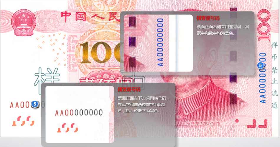 100元人民币尺寸
