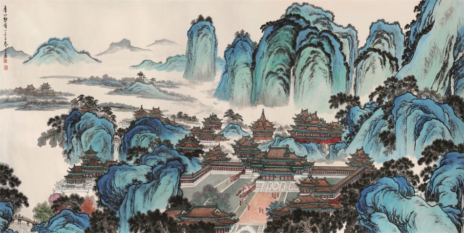 亭台楼阁纸上筑—工笔楼阁画家樊璋作品赏析