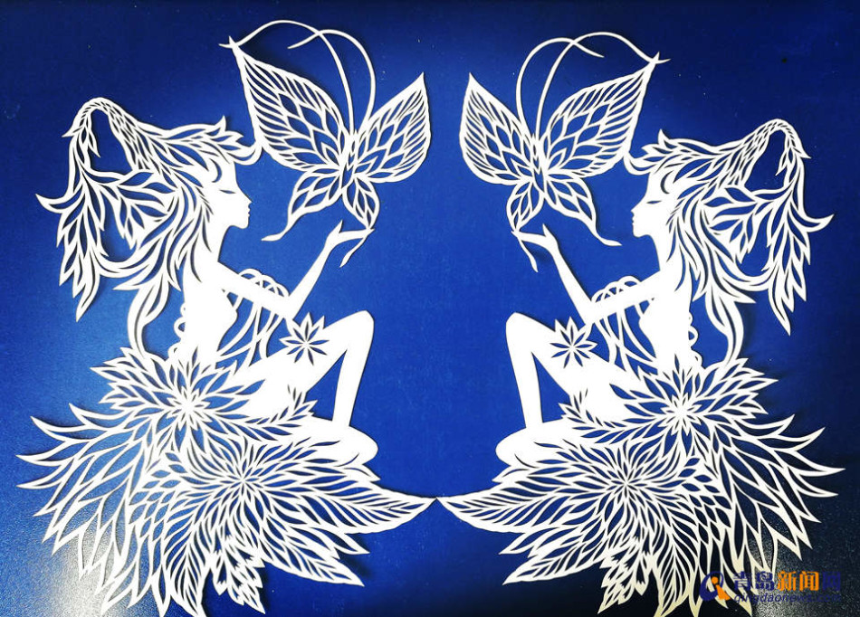 网友用废纸做精美纸刻画