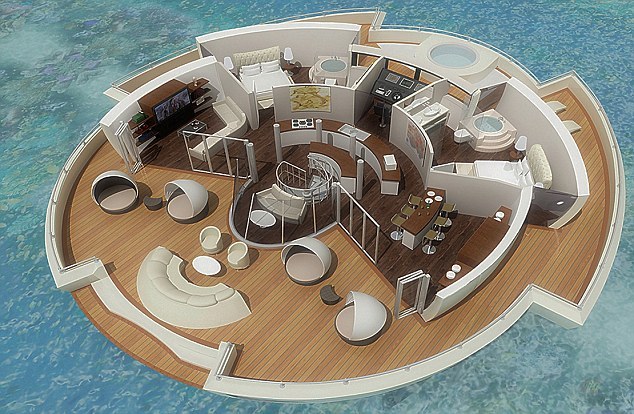 意大利设计师设计太阳能漂浮酒店媲美顶级游艇(组图)