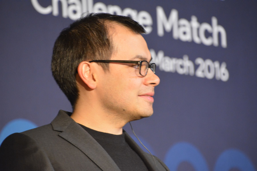 3月15日，谷歌AlphaGo与韩国棋手李世石的最后一场较量在首尔四季酒店展开。