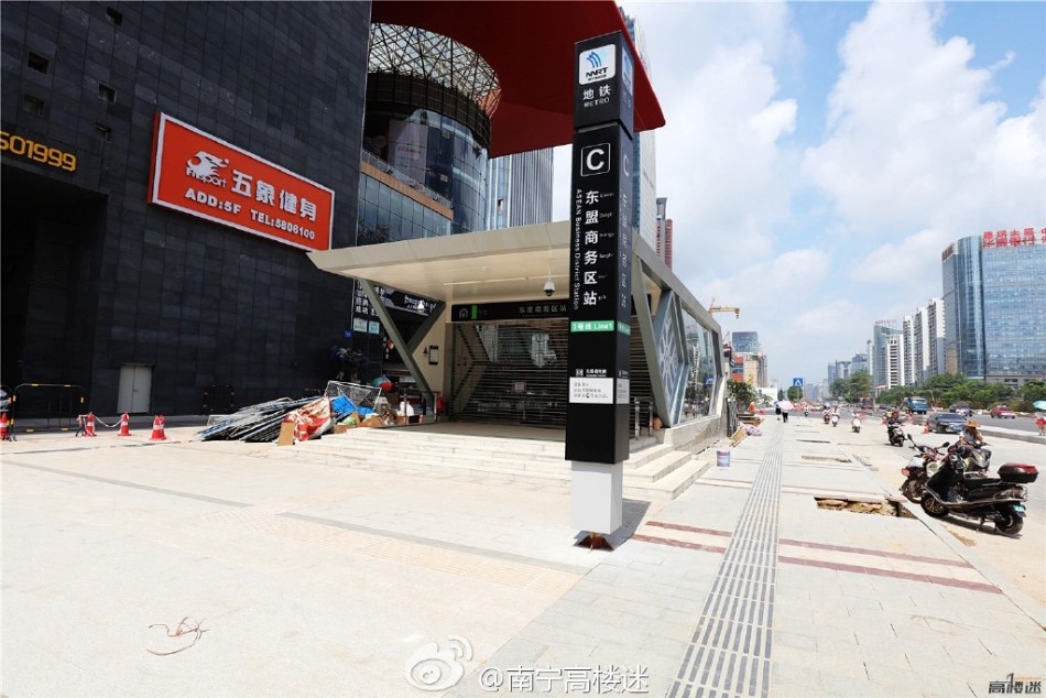 南宁地铁东盟商务区站出入口曝光